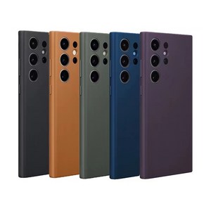 럭키 갤럭시 S22울트라/S23울트라 슬림핏 레더 휴대폰 케이스