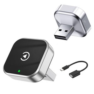 프리라이프 무선 스마트 초소형 카플레이 안드로이드 오토 동글 2in1, C10, C 실버