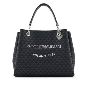 엠포리오아르마니 이글 앤 밀라노 1981 로고 프린트 토트 백