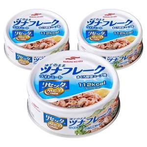 마루하니치로 기름은 그대로 라이트 참치 리셋터 통조림, 70g, 3개