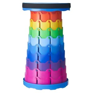 MANTU 야외 휴대용 접이식 스툴, 레인보우, 1개