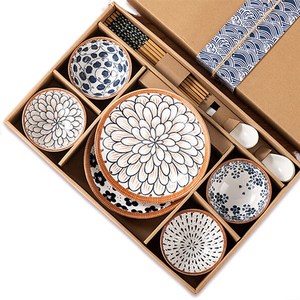 클레버 세라믹 한식기 4종 세트, 혼합색상, 접시2개입+공기4개..., 1개