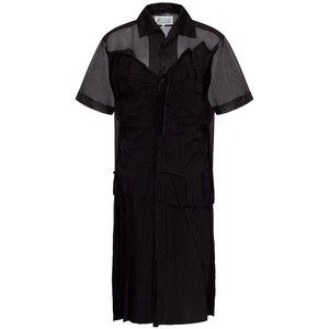 메종 마르지엘라 레이어드 미디 드레스, 블랙계열, Italy 40(KR 55)