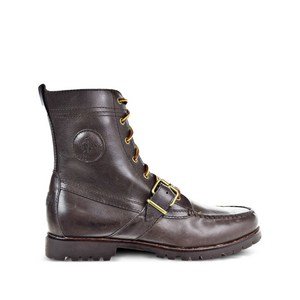 폴로랄프로렌 레더 레이스업 바이커 부츠