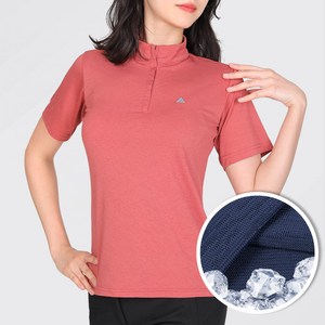 [스타일랑] 산들바람 여성 여름용 시원한 쿨 반팔 집업 등산 티셔츠