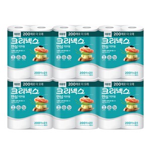 크리넥스 안심 키친타월, 200매, 12개