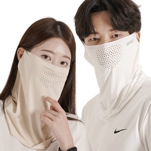 르포스 자외선차단 쿨 스포츠 골프 마스크 1+1, 스킨베이지+화이트, FREE, 1세트