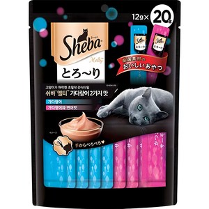 쉬바 멜티 고양이 파우치 20p, 혼합맛(가다랑어/가..., 240g, 1개