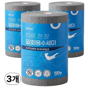 오프라이스 하루한장 일회용수세미 1박스(3개입), 360개, 1세트
