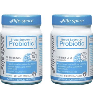라이프스페이스 브로드 스펙트럼 프로바이오틱 320억 CFU 하드 캡슐, 60정, 2개