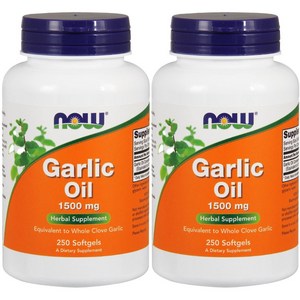 나우푸드 갈릭 오일 1500mg 소프트젤, 250정, 2개