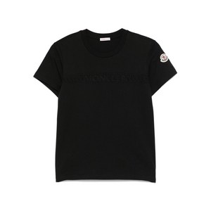 몽클레르 로고 자수 티셔츠, 블랙계열, Standard M(KR 66)