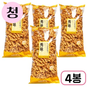 스위티코리아 업소용 대용량 추억의 옛날 과자 인간사료 허니꿀꽈배기 1kg x 4개 (1Box), 1박스