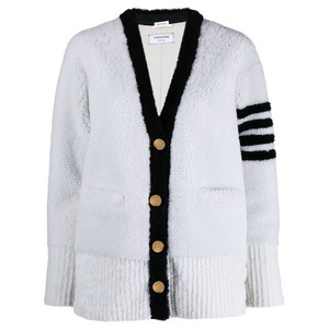 톰 브라운 4 바 스트라이프 시어링 가디건, 화이트계열, Italy 42(KR 66)