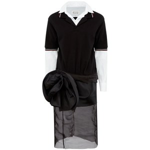 메종 마르지엘라 플라워 디테일 튤 미디 드레스, 블랙계열, Italy 38(KR 55)