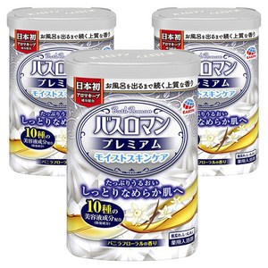 바스로망 프리미엄 입욕제 모이스처 스킨케어 바닐라 플로럴 향, 3개