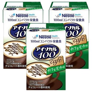 네슬레헬스사이언스 아이소카르 100 콤팩트 영양식 카페모카 맛, 100ml, 3개