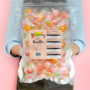 후르츠뽀 까먹는 젤리 4종 혼합맛 쫀득 탱글 리얼과즙 디저트 간식, 1kg, 1개