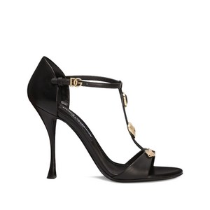 돌체앤가바나 T바 장식 샌들 105mm, Europe 36(KR 230), 블랙계열