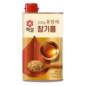 백설 100% 통참깨 참기름, 450ml, 1개