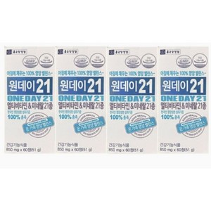 종근당건강 원데이21 멀티비타민 앤 미네랄, 60정, 4개