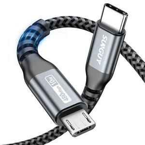 SUNGUY 마이크로 5핀 to C타입 고속 충전 케이블 480Mbps 10W