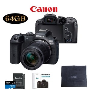 CANON EOS R7 18-150mm F3.5-6.3 IS STM KIT+SD64GB+LCD필름+블랙포켓융파우치 패키지