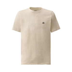 C.P.컴퍼니 로고 자수 코튼 티셔츠, 화이트계열, Standard L(KR 105)