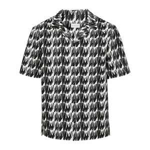 몽클레르 모노그램 프린트 셔츠, 그레이계열, Standard S(KR 92-175)