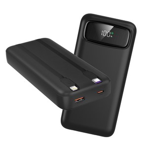 아우스힐 PD 22.5W QC3.0 일체형 미니 대용량 고속충전 보조배터리 20000mAh