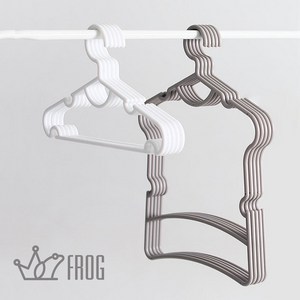 [프로그] 유아 아기옷걸이 1세트 (7+1), 오리지널화이트, 8개