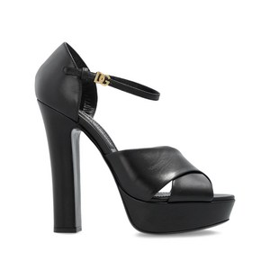 돌체앤가바나 크로스오버 플랫폼 레더 샌들, Europe 36(KR 230), 블랙계열