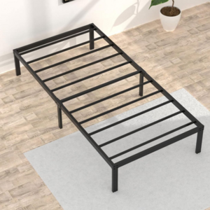 침대프레임 철제 싱글침대 받침대 매트리스 깔판, 블랙/100X203