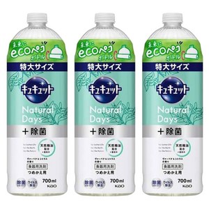 큐큣토 내추럴 데이즈 + 주방세제 버베나 & 시트러스향 리필용, 700ml, 3개