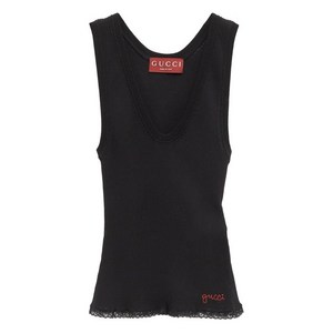 구찌 레이스 트리밍 탱크 탑