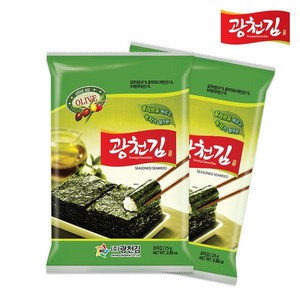 광천김 올리브 녹차 전장김(소) 25g x 20봉, 20개