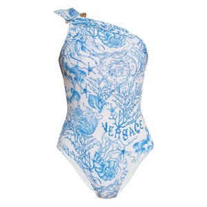 베르사체 원숄더 프린트 원피스 수영복
