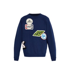 겐조 크루넥 긴소매 스웨터, 블루계열, Standard M(KR 100)