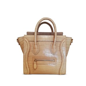 셀린느 크로커다일 레더 탑 핸들 토트 백