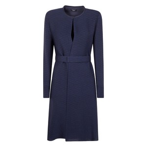 엠포리오아르마니 벨트 키홀 넥 드레스, 블루계열, Italy 44(KR 77)
