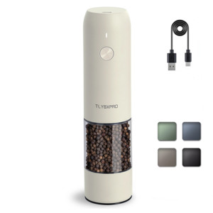 TLYSXPRO 후추 그라인더 소금 후추 전기 그라인더, 90.1ml, 1개