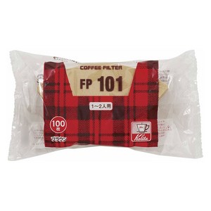 칼리타 커피 필터 브라운 1-2인용 FP101, 100개, 1개