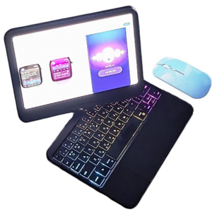 2022 NEW 360 회전 매직터치 한글 각인 아이패드 매직키보드 케이스 레인보우칼라 백라이트 키보드 케이스 10.9 11 12.9 미니 6 세대