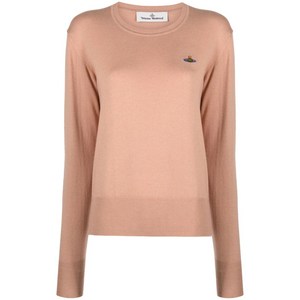 비비안웨스트우드 구체 로고 자수 캐시미어 혼방 스웨터