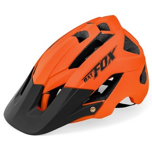 자전거고글헬멧 BATFOX 남녀공용 사이클링 MTB 산악 도로 반사 자전거 스포츠, 20.5002-Oange-black - L 56-62, 1개