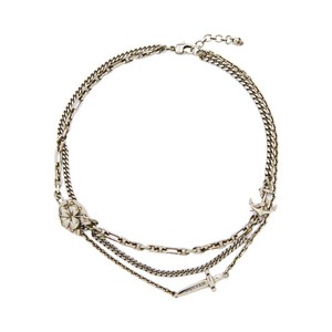 알렉산더맥퀸 체인 링크 플라워 대거 네크리스