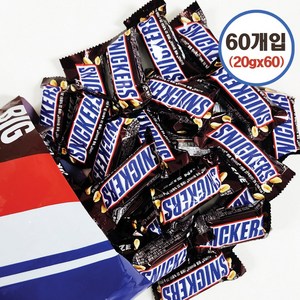 스니커즈 펀사이즈 초콜릿, 20g, 60개