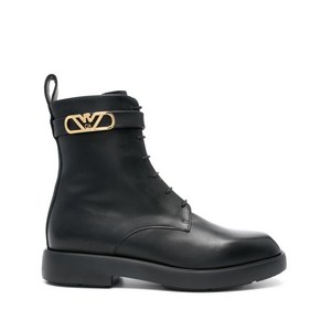 엠포리오아르마니 이글 로고 가죽 부츠, Italy 40(KR 25-25.5), 블랙계열