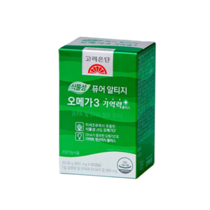 고려은단 식물성 퓨어 알티지 오메가3 기억력+, 60정, 3개