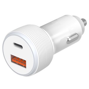 모락 네다 V6 48W PD PPS 2포트 차량용 초고속 충전기, 화이트